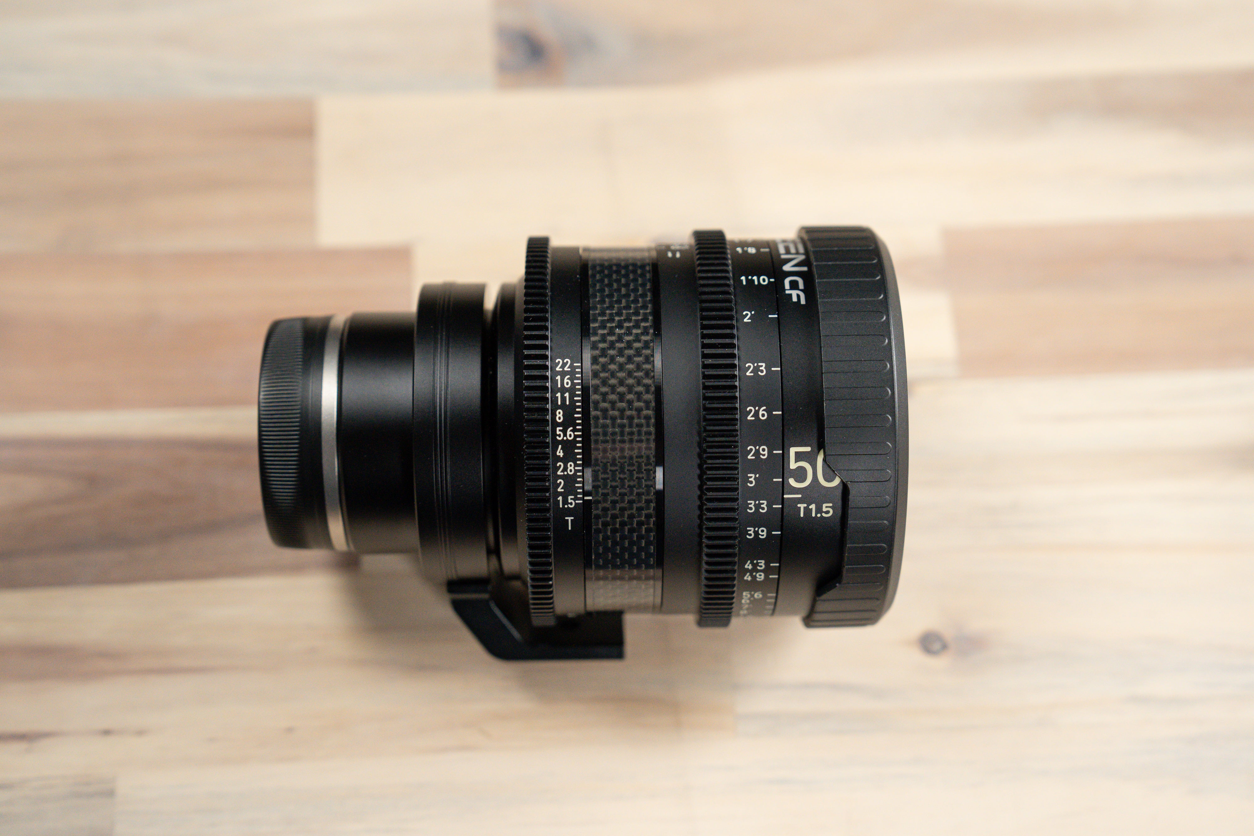 ROKINON XEEN Cf 50mm T1.5 Pro Cinema Lens with Carbon Fiber Construction & Luminous Markings for Sony E Mount